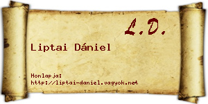 Liptai Dániel névjegykártya